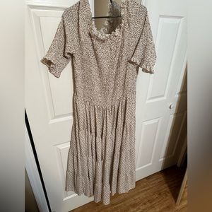 Orange Creek Smocked Ivory Maxi Dress